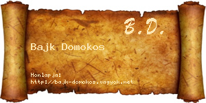 Bajk Domokos névjegykártya